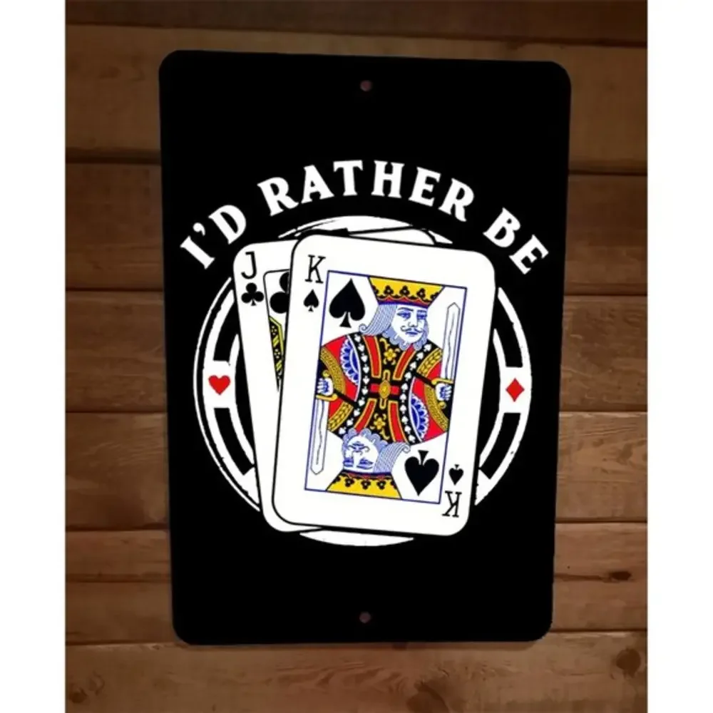 Id Rather Be Jack‎ King Perverted Playing Cards 8x12 Metal Wall Sign